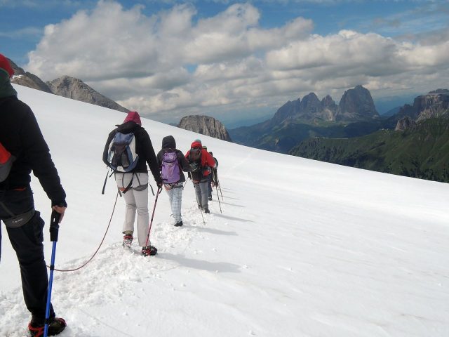 Historical tour of Marmolada glacier with mountain guides